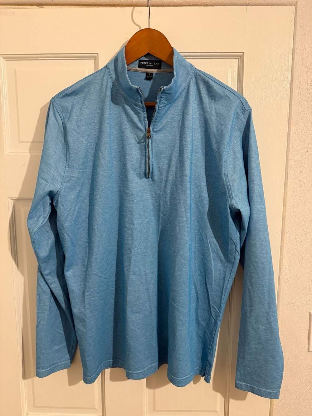 Peter Millar Collection Light Blue Quarter-Zip Pullover Sz L
